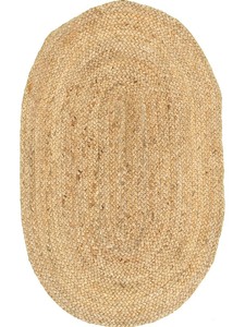 Tapis tressés à la main en jute, design floral moderne et moelleux, tissage plat léger, réversible, lavable, antidérapant, fin, pour voyage et pique-nique - Product Image 4