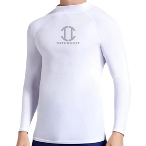 OEM ODM Custom <b>Printed</b> Unisex Long Sleeve MMA Rash Guard Breathable Quick Dry 220g Polyester Spandex Seamless Fusing - Product Image 5