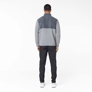 Veste polaire pour homme 350 GSM, fermeture éclair intégrale, chaude, douce, légère, résistante au vent, randonnée en plein air, hiver, décontractée, OEM, étiquette privée - Product Image 5