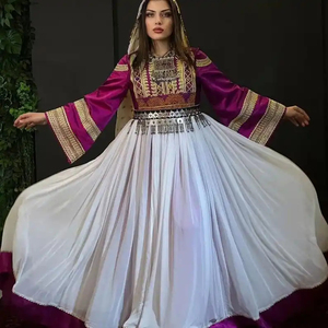 Robes Afgani Kuchi élégantes à manches longues, tissu doux de haute qualité, style ethnique, broderie artisanale, miroir, robes Afgani Kuchi - Product Image 6