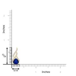 High Quality Trillion Cut Natural Blue Sapphire Solitaire <b>Pendant</b> With Diamond Swirl Design Bale 14K <b>Solid</b> <b>Gold</b> Gemstone <b>Pendant</b> - Product Image 3