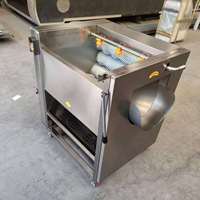 Commerciële automatische aardappel schilmachine, wortelgroentewasmachine, groentewasbak met waterklepbediening