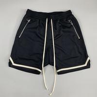 Shorts décontractés pour hommes en tissu peigné avec poche avant, broderie de logo personnalisée, style urbain, couleur unie, 100 % coton, coupe-vent et respirant