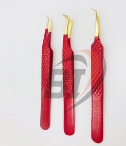 Pinzas de extensión de pestañas de volumen profesional etiqueta personalizada oro rosa Acero sostenible punta puntiaguda herramienta de belleza inoxidable - Product Image 3