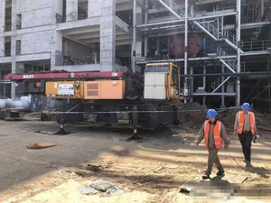 การก่อสร้างโรงไฟฟ้าใช้รถเครนตีนตะขาบ SANY SCC4000A ขนาด 400 ตัน ปี 2012 ระบบ Superlift พร้อมตะขอรับน้ำหนัก 280 ตัน - Product Image 5