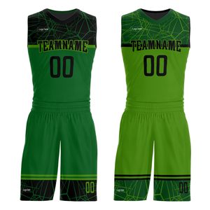 Custom Sublimated Basketball Jersey Teamname 00 Green Black V-Neck Sleeveless Moisture Wicking Mesh Uniform Adult Unisex - Product Image 1