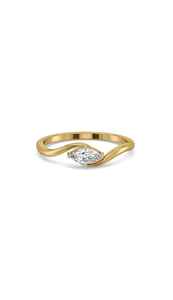 Anillo Solitario Exclusivo para Mujer, Modelo Astra Marquise, Oro Puro de 18k, Diamante CVD de 0.21ct, Claridad D VVS, Certificado IGI, Venta al Por Mayor - Product Image 4