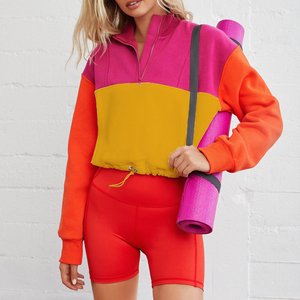 Top Quality Custom Logo Women Fashionable Pullover Hoodies / Wholesale Running <b>Drop</b> Shoulder Women Plus Size Hoodies - Product Image 2