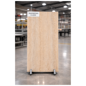 Azulejos de Porcelana TRAVERTINO CLASSIC 600x1200mm, Acabado Mate, 8mm, Antideslizantes, para Dormitorio, Sala de Estar, Pasillo, Centro Comercial - Product Image 1