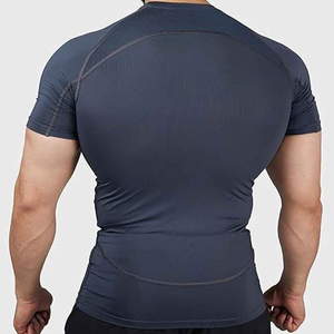 <b>Compression</b> <b>Shirt</b> For Men Quick Dry Fabric Manufacturer Men <b>Compression</b> Tee <b>Custom</b> <b>Design</b> Gym Wear Supplier Mens - Product Image 2