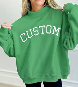 Women's Custom Print <b>Mock</b> <b>Neck</b> Casual Style <b>Top</b> Selling Pullover Organic Cotton/Polyester Sweatshirt For Daily Wear Customizable - Product Image 1