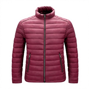 Wholesale bubble jacket USA Custom Men <b>Women</b> Autumn Woolen Quilted Puffer Jacket Lightweight Stand <b>Collar</b> - Product Image 2