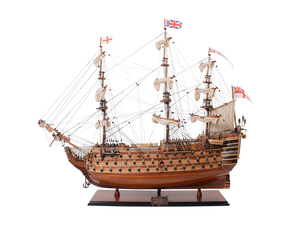 เรือ HMS วิคตอรี่ขนาดใหญ่ พร้อมตู้โชว์แบบตั้งพื้น ของสะสมโบราณ ของตกแต่งธีม ของขวัญ แท่นโชว์ ของตกแต่งบ้าน สำนักงาน งานฝีมือ - Product Image 2
