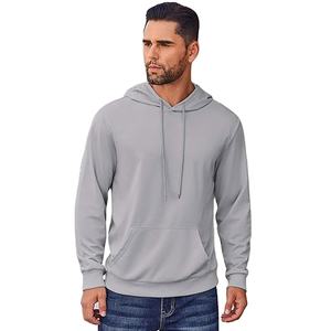 เสื้อมีฮู้ดแขนยาวมีเชือกรูดแฟชั่นน้ำหนักเบาแบบไตรผสมเสื้อฮู้ดสไตล์สตรีทมีดีไซน์เรียบ - Product Image 1