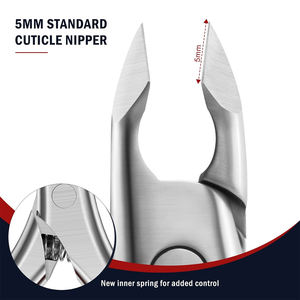 Coupe-cuticules de qualité supérieure, manche en plastique rouge, acier inoxydable, pour usage domestique et professionnel. - Product Image 3