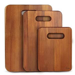 Tabla de Cortar Rectangular de Madera Hecha a Mano para Preparación de Alimentos en la Cocina, para Cortar Verduras, Frutas, Carne, Pan y Queso - Product Image 3