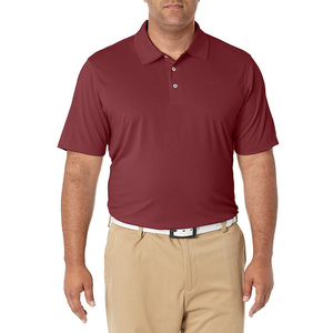 Polo de Manga Corta para Hombre, Color Sólido, Marrón, Tejido Transpirable, Estilo Casual, Diseño con Botones, Corte Regular - Product Image 5