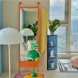 Swt Staande Spiegel Ontwerp Oranje Decoratieve Wandspiegel Voor Woonkamer Custom Frame Moderne Full Length Vloerspiegel Miroirs - Product Image 2