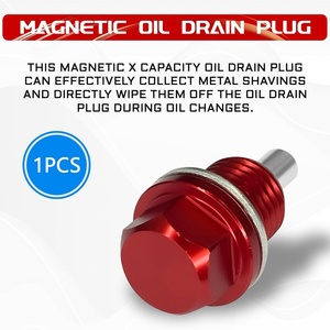 Tappo di Scarico Olio Magnetico in Alluminio Rosso M12 M14 M16 M20, Kit di Riparazione per la Svuotatura del Bagno Olio per la Maggior Parte delle BMW, Toyota, Nissan - Product Image 3