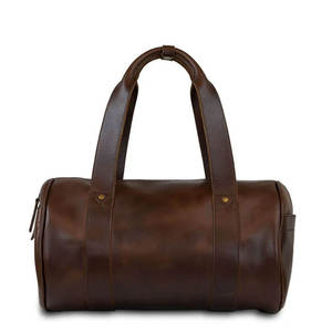 Sac de voyage en cuir de luxe pour homme, grand format, très résistant, style classique, pour le week-end, marron foncé, style sport, en tissu - Product Image 1
