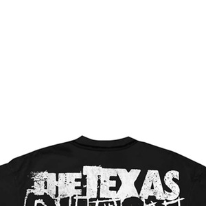 The Massacre Printed Oversized T-Shirt Men <b>Black</b> Short Sleeve <b>Turtleneck</b> Formal Front 100% Cotton Knitted - Product Image 2