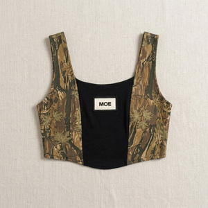 Trendy Lace‑Up Back Crop Tank <b>Top</b> Custom Camouflage Sleeveless women's shirt Y2K Festive Corset <b>Top</b> Boutique Summer Streetwear - Product Image 5
