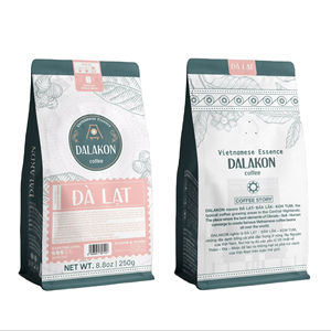 Café Molido Tostado Dalakon Da Lat, Arábica Bourbon, Tostado Medio, Bebidas Ácidas con Cafeína, Deliciosas y de Primera Calidad, Bolsa de 0.25 kg, Venta al por Mayor - Product Image 1