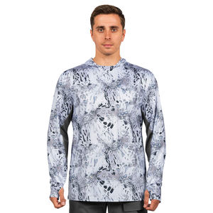 เสื้อตกปลาแบบยูนิเซ็กซ์ ไซส์พลัส แขนยาว พิมพ์ลายดิจิทัล UPF 50 ป้องกันรังสียูวี โพลีเอสเตอร์ แห้งเร็ว กันน้ำ ระบายอากาศ ป้องกันแบคทีเรีย - Product Image 3