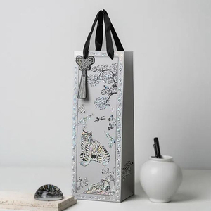 [Goyu] Korean Traditional Gift Shopping Bag Luxury Knot <b>Pattern</b> Wine Bottle Packaging Bag Party Business Gift Bag - Product Image 2