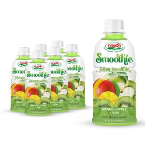 Meilleure vente au Vietnam OEM 320ml Bouteille de jus de fruits frais Smoothie vert Bas quantité minimale de commande HALAL BRC GMP Échantillon gratuit Pas cher Vente en gros Vietnam - Product Image 2