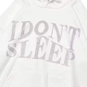 Sweat à capuche personnalisé en molleton surdimensionné à motif floral et strass, en coton épais de luxe, pull unisexe Y2K Streetwear - Product Image 6