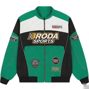 High Quality Unisex NASCAR Racing <b>Bomber</b> <b>Jacket</b> Vintage Streetwear Motorbike Embroidered Light Polyester <b>Summer</b> Winter - Product Image 1