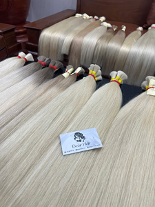 ผมต่อเวียดนามแท้ 100% เกรด 12A คุณภาพสูง แบบตรง # ผู้จำหน่ายผมแท้ 100% สี 613 แบบไม่ผ่านการแปรรูป - Product Image 5