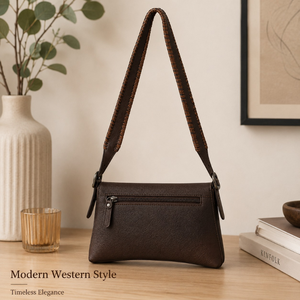 Sac bandoulière en cuir véritable de vachette à poils, fait main, style western floral, sac à main vintage pour femme, sac de voyage - Product Image 4