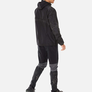 Custom Logo Winter Hooded Waterproof Lightweight Polyester/Nylon Sporty Fit Men's Windbreaker Track Suit Set for Outdoor Use - Product Image 3