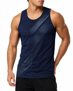 Débardeur tendance pour homme à motif géométrique, col rond, séchage rapide, en polyester, respirant, sublimé, avec faible MOQ - Product Image 5