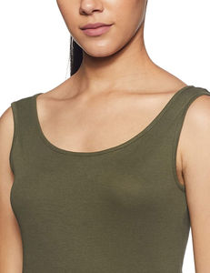 Débardeur pour femme en mélange de coton, texture lisse, sans manches, coupe décontractée, confortable, décontracté, mode estivale - Product Image 3