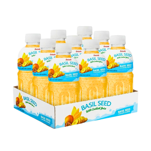 NUEVA BEBIDA PREMIUM DE SEMILLAS DE ALBAHACA CON JUGO DE COCTEL TROPICAL EN BOTELLA PET DE 320ML, MARCA PERSONALIZADA OEM - Product Image 5