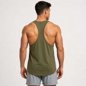 Breathable <b>Mesh</b> Fabric Ribbed Neckline Trim Ribbed Tank <b>Top</b> Blank Plain No Logo Private Label Wholesale For Basketball Fitness - Product Image 3