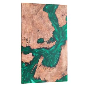 Planche à découper en bois et résine époxy de qualité supérieure, épaisseur 1,5 cm, compatible lave-vaisselle, taille personnalisée, pour la découpe de fromage et le service, usage commercial - Product Image 1