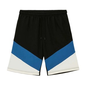 Pantalones Cortos Deportivos Casuales para Hombre, con Paneles Geométricos en Bloques de Color, Cintura con Cordón Ajustable, Negro, Verde, Blanco, Corte Medio, Transpirables, Tejido de Punto - Product Image 5
