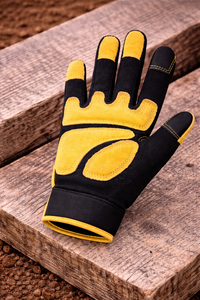 Gants de travail en cuir robustes, antidérapants, renforcés, pour la construction, le soudage, OEM, étiquette privée, vente en gros - Product Image 2