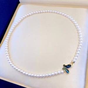 Collier de luxe haut de gamme pour femme, design géométrique éblouissant, nouveau collier de clavicule en zircon, style élégant en perles - Product Image 1