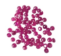 Vivaaz Gems Pierre précieuse Rubis Johnson 100% Naturel Grade AAA+ 3,5 mm Rouge Facetté en vrac Certifié IGI Calibré thermiquement pour la fabrication de bijoux
