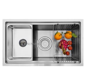 Fregadero de cocina moderno de un solo tazón, modelo 7845-1E, de acero inoxidable 304, forma rectangular, hecho a mano en Vietnam, con un precio muy bueno. - Product Image 1