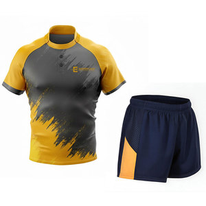 Uniforme de Rugby de Alto Rendimiento Hecho en Fábrica con Tela Elástica de Secado Rápido 100% Poliéster, Perfecto para Entrenamiento - Product Image 1