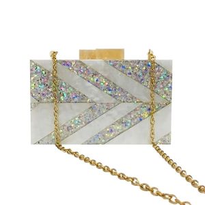 Pochette de soirée en cristal de résine écologique pour femmes, accessoire de mode élégant pour mariage - Product Image 6