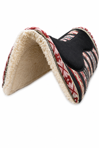 Plush Fleece Saddle <b>Pad</b> Comfortable Riding <b>Cushion</b> Beige Polyester Filling - Product Image 2