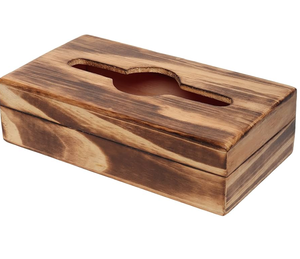 Caja de pañuelos de madera de acacia con diseño único, forma rectangular, para decoración de mesas de cafeterías y hoteles, a precio económico. - Product Image 1