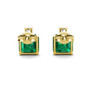 Joyas de plata <span class=keywords><strong>2022</strong></span> para mujer, aretes cuadrados de Esmeralda verde de <span class=keywords><strong>3</strong></span> quilates cultivados en laboratorio, joyería <span class=keywords><strong>Destiny</strong></span>, 925 - Product Image 5